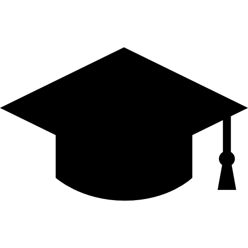 forme de chapeau de graduation étudiant  Icône