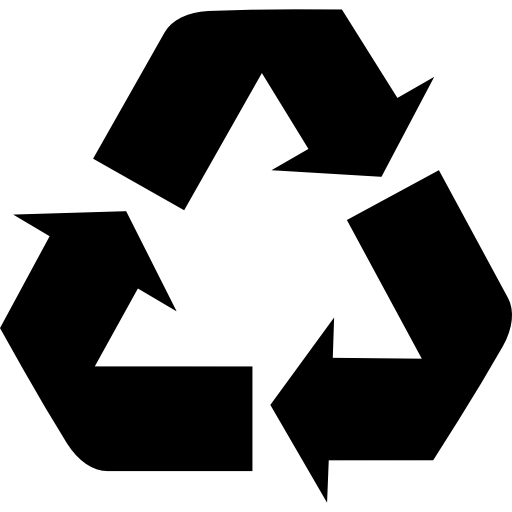 recycle symbool van drie pijlen  icoon