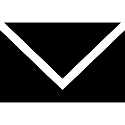 e-mail zwarte envelop terug  icoon