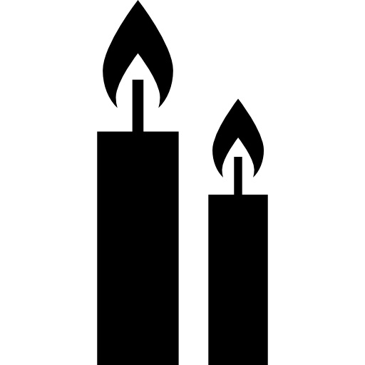 dwie płonące świece  ikona