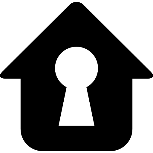 House lock symbol  icon