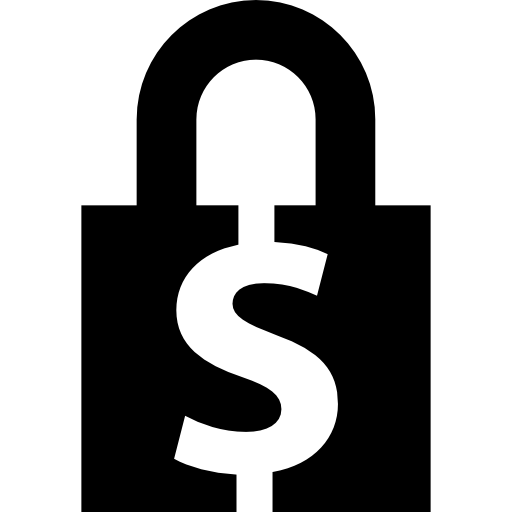 Money security lock symbol  icon