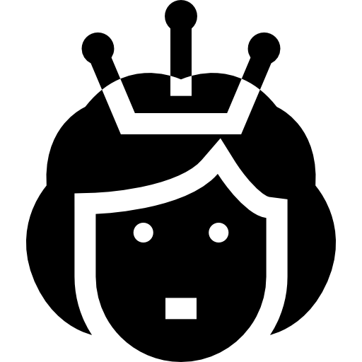 koningin Basic Straight Filled icoon