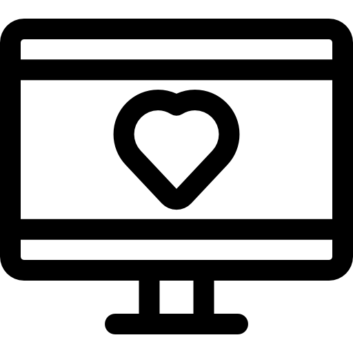 televisione Basic Rounded Lineal icona