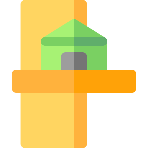 Tree house Basic Rounded Flat icon