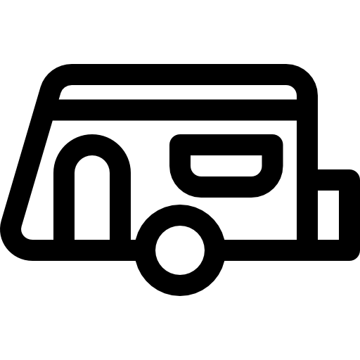 caravane Basic Rounded Lineal Icône