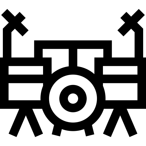 schlagzeug Basic Straight Lineal icon