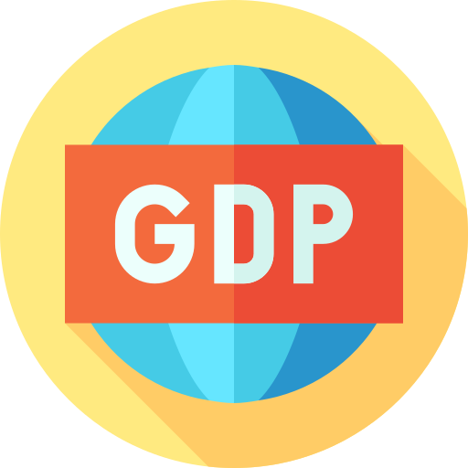 Gross domestic product Flat Circular Flat icon