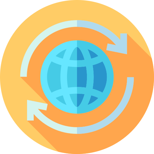 multinacional Flat Circular Flat icono