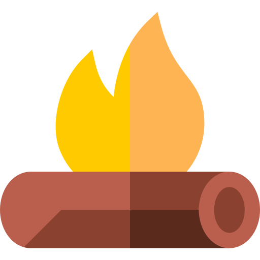 fogueira Basic Straight Flat Ícone