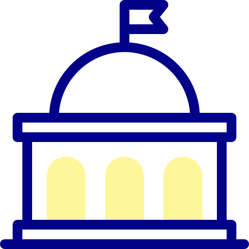 政府 Detailed Mixed Lineal color icon