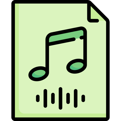 音楽ファイル Special Lineal color icon