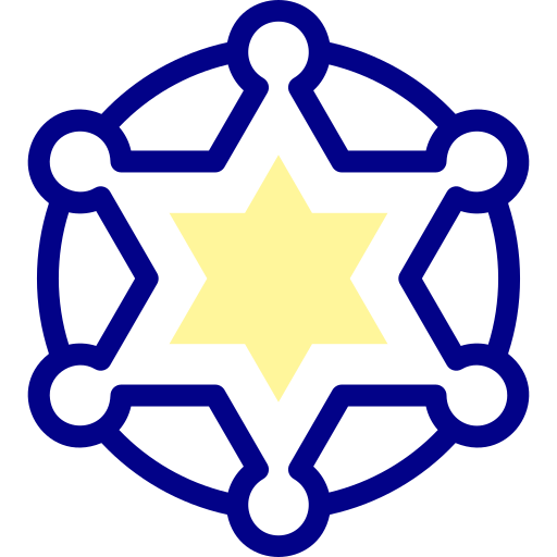 odznaka szeryfa Detailed Mixed Lineal color ikona