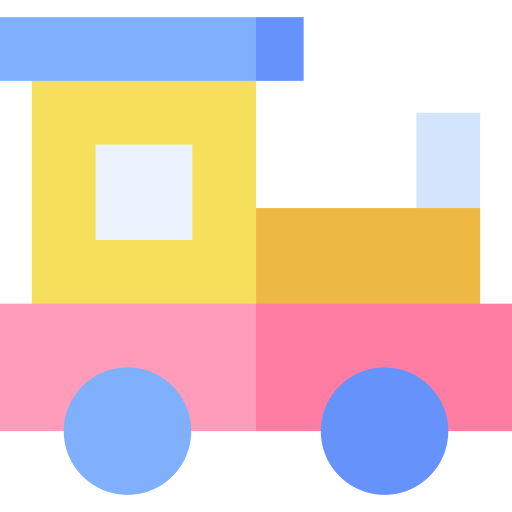 Toy train Basic Straight Flat icon