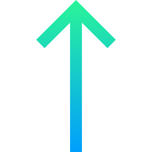 flecha hacia arriba Super Basic Straight Gradient icono