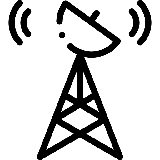 antenna Detailed Rounded Lineal icona