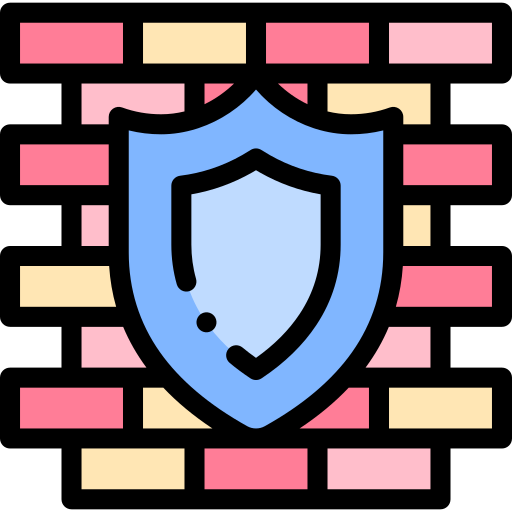 firewall Detailed Rounded Lineal color icon