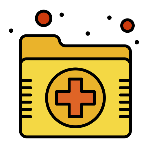 Medical folder Flatart Icons Lineal Color icon