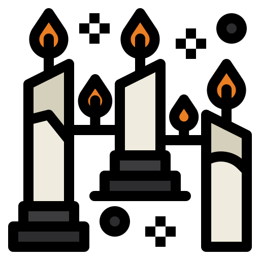 candele Flatart Icons Lineal Color icona