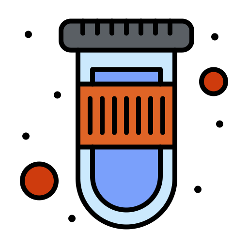 Blood test Flatart Icons Lineal Color icon