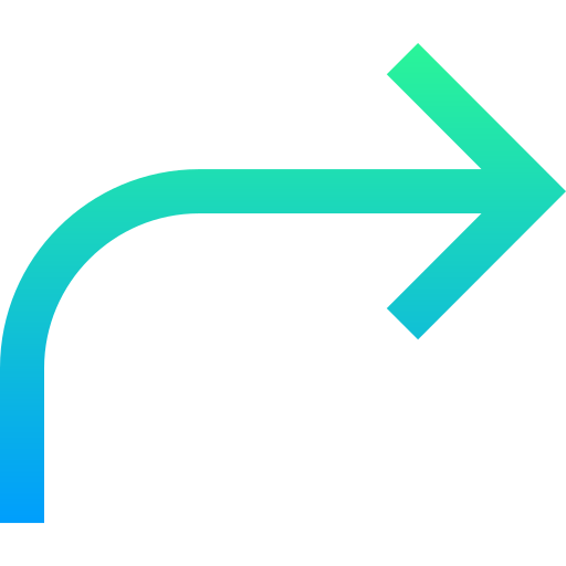 Поверни направо Super Basic Straight Gradient иконка