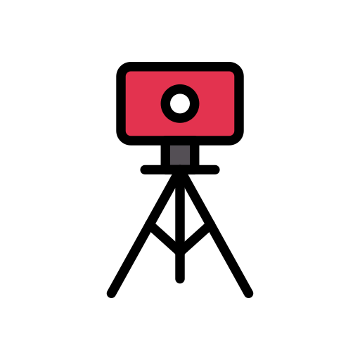 Video camera Vector Stall Lineal Color icon