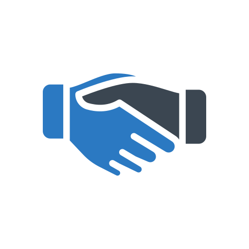 Handshake Generic Blue icon