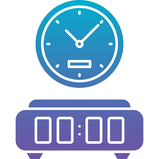 Digital alarm clock Generic Flat Gradient icon