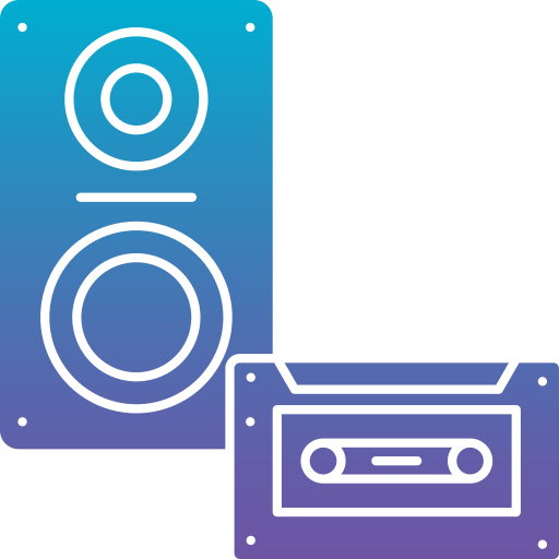 cassette Generic Flat Gradient icoon