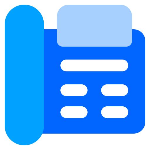 Fax machine Generic Blue icon