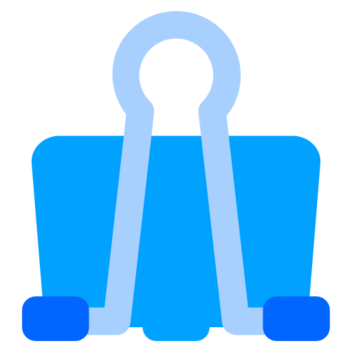 Paper clip Generic Blue icon