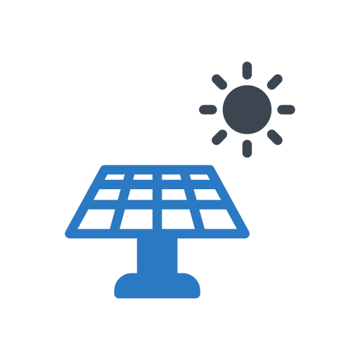 energia solar Vector Stall Flat Ícone