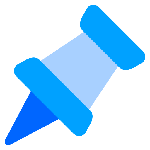 Push pin Generic Blue icon