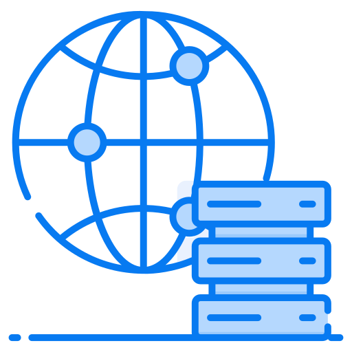 データネットワーク Generic Blue icon