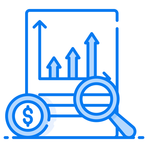 Market analysis Generic Blue icon