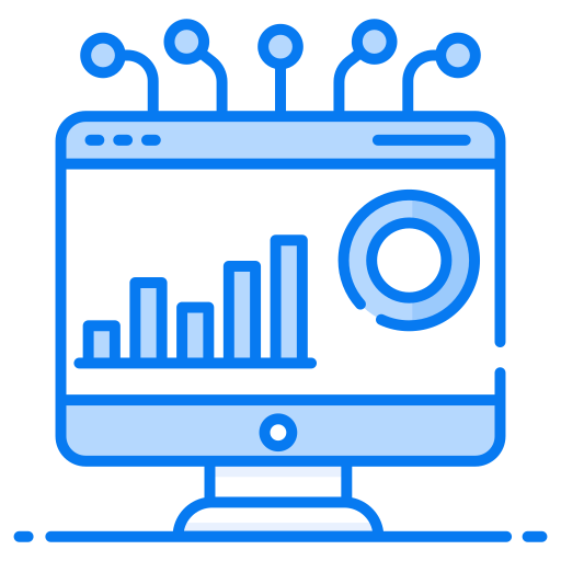 オンライン分析処理 Generic Blue icon