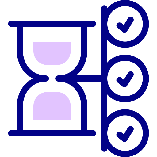 Hourglass Detailed Mixed Lineal color icon