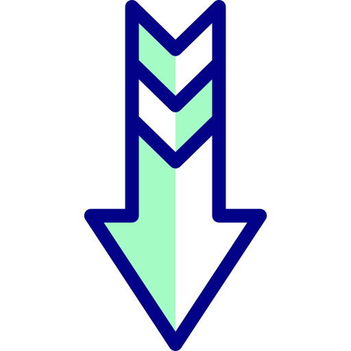 flecha Detailed Mixed Lineal color icono