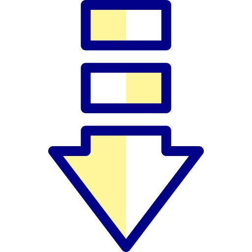 flecha Detailed Mixed Lineal color icono