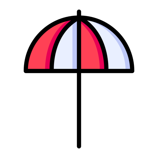 sombrilla Generic Outline Color icono