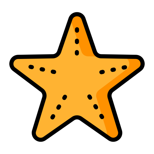 estrella de mar Generic Outline Color icono