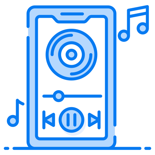 muziek-app Generic Blue icoon