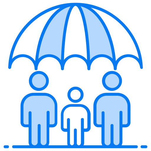 Life insurance Generic Blue icon