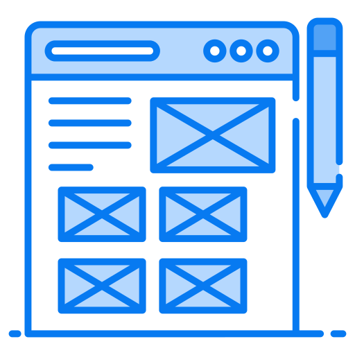 Wireframe Generic Blue icon