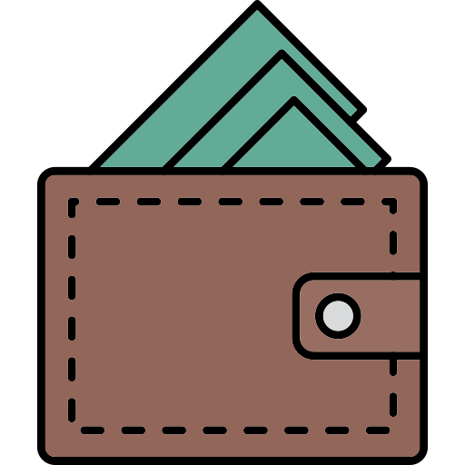 Бумажник Generic Thin Outline Color иконка