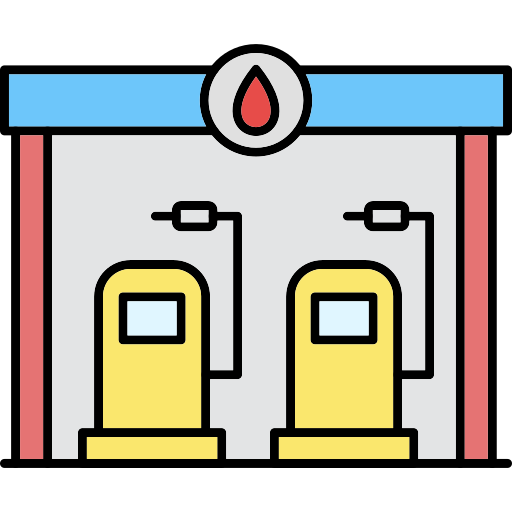 stazione di servizio Generic Thin Outline Color icona