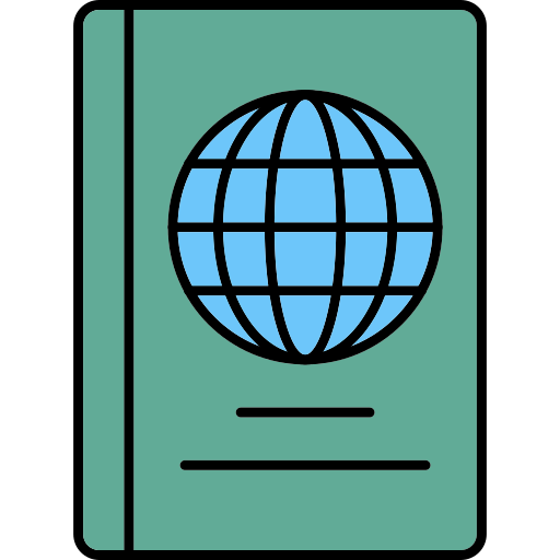 passaporto Generic Thin Outline Color icona