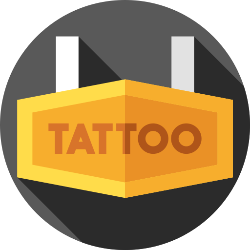 tatouage Flat Circular Flat Icône
