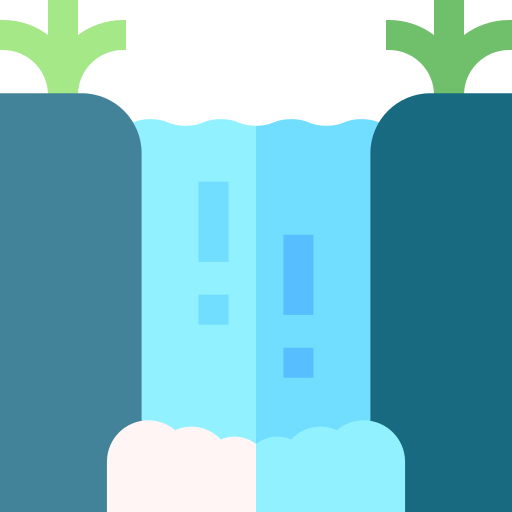 Waterfall Basic Straight Flat icon
