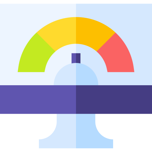 속도계 Basic Straight Flat icon